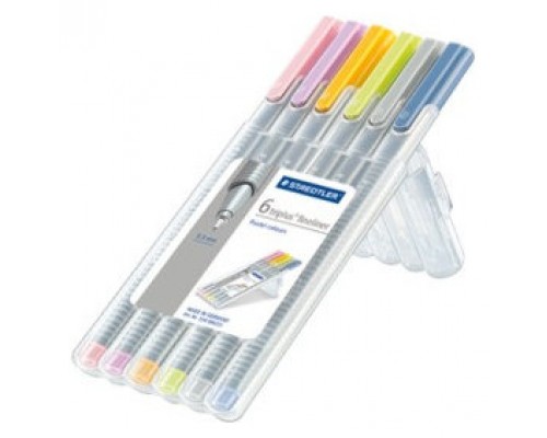 ESTUCHE 6 PZASTRIPLUS FINELINER 334, SURT. NEÓN STAEDTLER 334 SB6CS3 (Espera 4 dias)